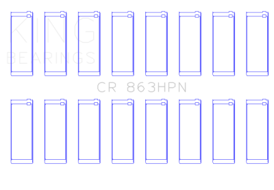 King Engine Bearings - King Bearings CR 863HPN Connecting Rod Bering Set for Chrysler 361CI 383CI
