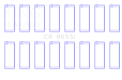 King Engine Bearings - King Bearings CR 865SI Connecting Rod Bering Set SBC OD+.002"