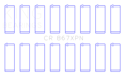 King Engine Bearings - King Bearings CR 867XPN Connecting Rod Bearing Set for GM 265/283/302/327