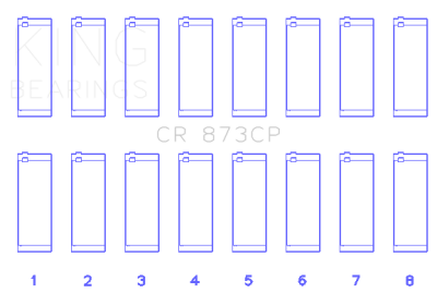 King Engine Bearings - King Bearings CR 873CP Connecting Rod Bering Set for GM 379 395 16V