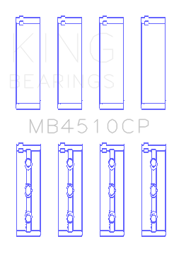 King Engine Bearings - King Engine Bearings MB4510CP Main Bearing Set for VQ40DE