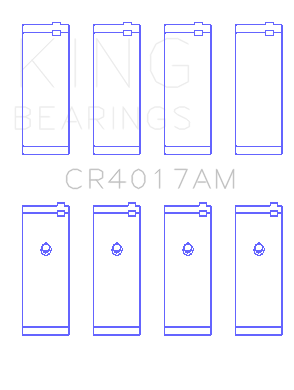 King Engine Bearings - King Bearings CR4017AM Connecting Rod Bering Set for OPEL 1.8/2.0 X18/20XE