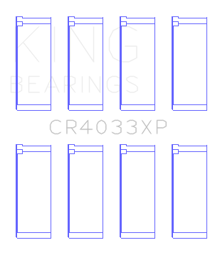 King Engine Bearings - King Bearings CR4033XP Connecting Rod Set for Honda F20C F22C B20 H22