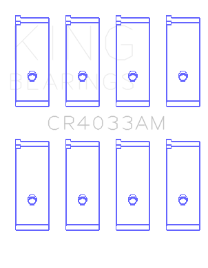 King Engine Bearings - King Bearings CR4033AM Connecting Rod Set for Honda F20C F22C 2.0L/2.2L