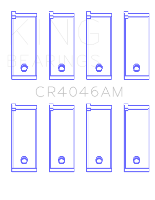King Engine Bearings - King Bearings CR4046AM Connecting Rod Bering Set for Honda D16A D16Y D16Z 1590CC