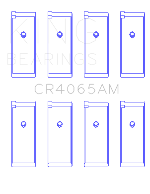 King Engine Bearings - King Bearings CR4065AM Connecting Rod Bering Set for DATSUN KA-24E
