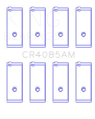 King Engine Bearings - King Bearings CR4085AM Connecting Rod Bering Set for Toyota 2T 3T 3T-G 4T-G