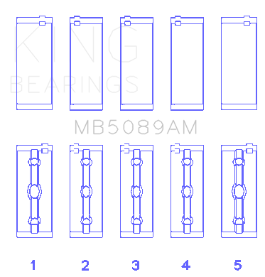 King Engine Bearings - King Engine Bearings MB5089AM MAIN BEARING SET for 1RZ