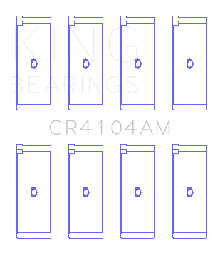 King Engine Bearings - King Bearings CR4104AM Connecting Rod Bering Set for AUDI ABB ABM ADP PP RN