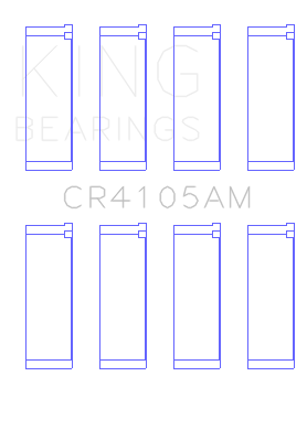 King Engine Bearings - King Bearings CR4105AM Connecting Rod Bering Set for MAZDA 626 1.8/2.0 FP FS