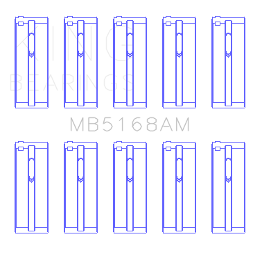 King Engine Bearings - King Bearings MB5168AM MAIN Bearing SET for HONDA F22B H22A