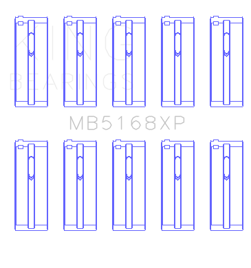 King Engine Bearings - King Bearings MB5168XP MAIN Bearing SET for HONDA F22B H22A