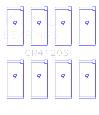 King Engine Bearings - King Bearings CR4120SI0.5 CONNECTING Rod Bearing SET for MITSUBISHI 4G63/64 DOHC