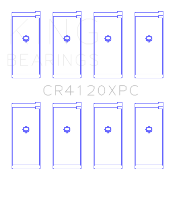 King Engine Bearings - King Engine Bearings CR4120XPC Connecting Rod Set for Mitsubishi 4G63/4G64
