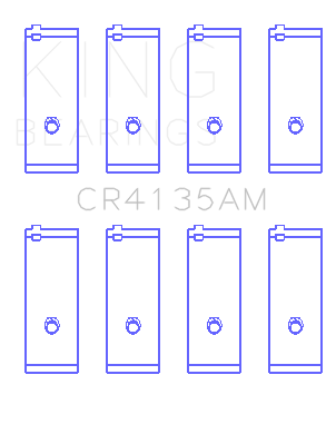 King Engine Bearings - King Bearings CR4135AM Connecting Rod Bering Set for Toyota 5SFE