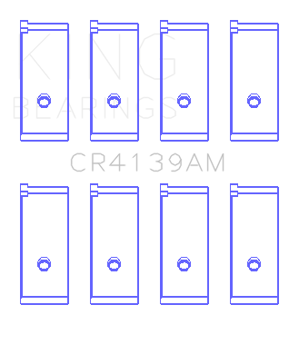 King Engine Bearings - King Bearings CR4139AM Connecting Rod Bering Set for Honda D15