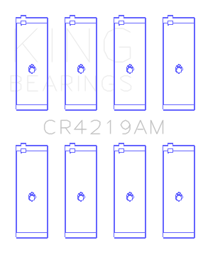 King Engine Bearings - King Bearings CR4219AM Connecting Rod Bering Set for Toyota 1RZ