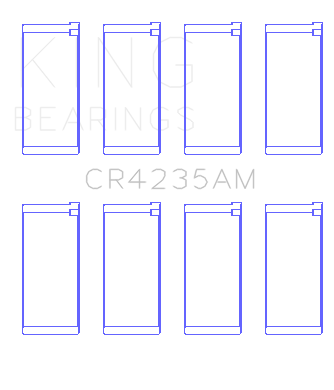 King Engine Bearings - King Bearings CR4235AM Connecting Rod Bering Set for Hyundai Elantra 1600
