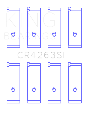 King Engine Bearings - King Bearings CR4263SI Connecting Rod Bering Set for Toyota 1ZZ-FE 1.4L 1.6L
