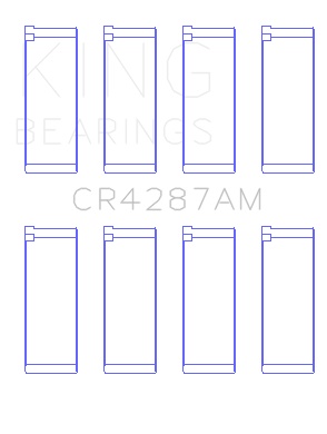 King Engine Bearings - King Bearings CR4287AM Connecting Rod Bering Set for Honda B18C1 B18C5