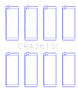 King Engine Bearings - King Bearings CR4361SI Connecting Rod Bering Set for Chevy 181 OHV