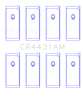 King Engine Bearings - King Bearings CR4431AM Connecting Rod Bering Set for DATSUN L18