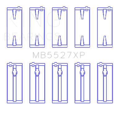 King Engine Bearings - King Bearings MB5527XP Main Bearing Set for 4AGE/4AGZE 16V 1.6L