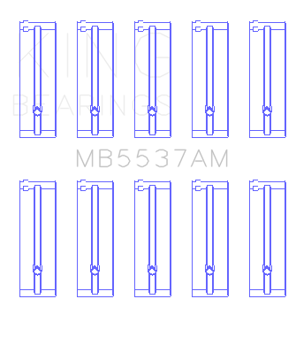 King Engine Bearings - King Bearings MB5537AM MAIN Bearing SET for MAZDA 323 FORD BPD Z5DE