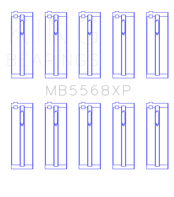 King Engine Bearings - King Bearings MB5568XP MAIN Bearing SET for HONDA D-SERIES F23A F23Z 16V