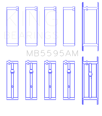King Engine Bearings - King Bearings MB5595AM MAIN Bearing SET for DATSUN KA-24E