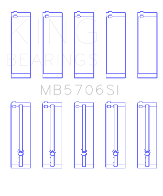 King Engine Bearings - King Bearings MB5706SI MAIN Bearing SET for HYUNDAI I30 G4FC
