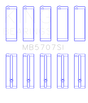 King Engine Bearings - King Bearings MB5707SI MAIN Bearing SET for HYUNDAI G4KC G4KE