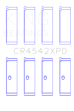 King Engine Bearings - King Bearings CR4542XPD STDX Connecting Rod Bering Set for Honda K-Series