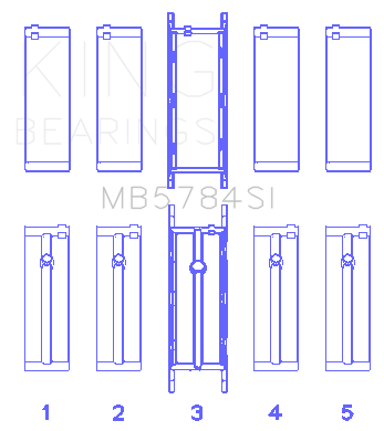 King Engine Bearings - King Bearings MB5784SI MAIN Bearing SET for BMW N20B20