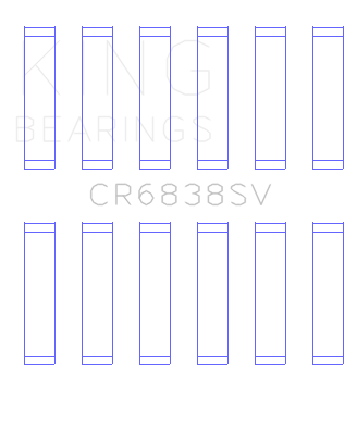 King Engine Bearings - King Bearings CR6838SV CONNECTING ROD BEARING SET for LANDROVER 2.7L TDV6