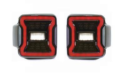 Quake LED - Quake LED QTE558 Blackout LED Replacement Taillights for Jeep JL