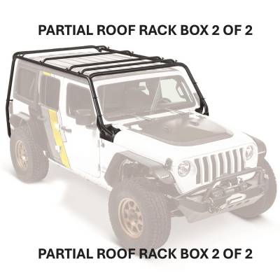 Smittybilt - Smittybilt 77717-02 Partial Roof Rack Box 2 OF 2 for 18-24 Jeep Wrangler JL 4DR