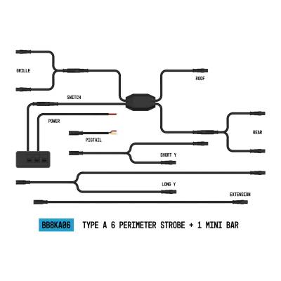 ARC Lighting - ARC Lighting BB8KA06 StrobeLink Emergency Vehicle 6-Light Wiring Harness