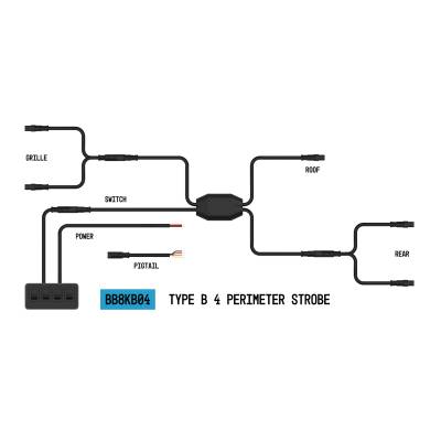 ARC Lighting - ARC Lighting BB8KB04 StrobeLink Emergency Vehicle 4-Light Wiring Harness