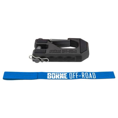 Mishimoto - Mishimoto BNWN-HK-01BL Borne Off-Road Winch Hook & Hand Tether Blue