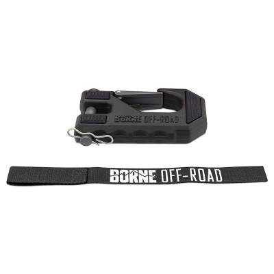 Mishimoto - Mishimoto BNWN-HK-01BK Borne Off-Road Winch Hook & Hand Tether Black