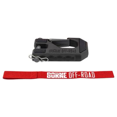 Mishimoto - Mishimoto BNWN-HK-01RD Borne Off-Road Winch Hook & Hand Tether Red