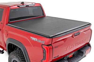 Rough Country Suspension Systems - Rough Country 42419650 Soft Roll-up Vinyl Tonneau Cover for 22-26 Tundra 6.7'
