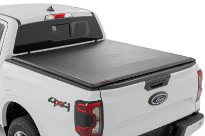 Rough Country Suspension Systems - Rough Country 42219550 Soft Roll-Up Vinyl Tonneau Cover for 24-26 Ford Ranger 5'