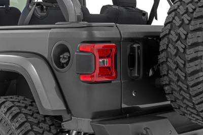Rough Country Suspension Systems - Rough Country Trail Cladding Rear Corner Guards Black for Wrangler JL TC13026