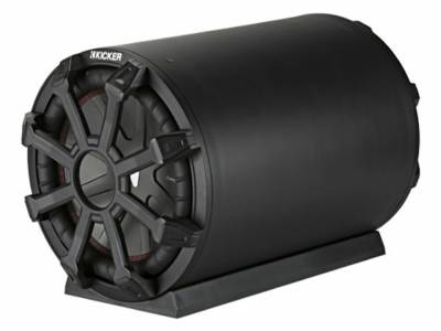 Kicker - Kicker 46CWTB104 10" TB CompR 4-Ohm Loaded Tube Subwoofer Enclosure