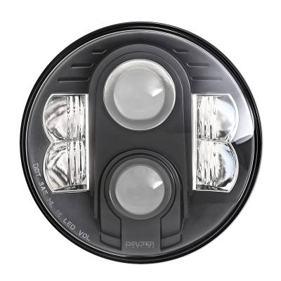 ProComp - Pro Comp 76402P 7" Round LED Headlights PAIR for 97-18 Jeep Wrangler TJ/JK