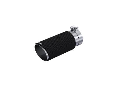 MBRP Exhaust - MBRP Exhaust T5051CF Carbon Fiber 4" Inlet Single Wall Rolled Angle 5" Out Tip