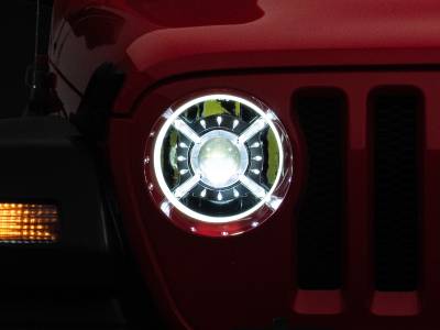 Raxiom - Raxiom J137646 9" LED Headlights w/DRL & Halo