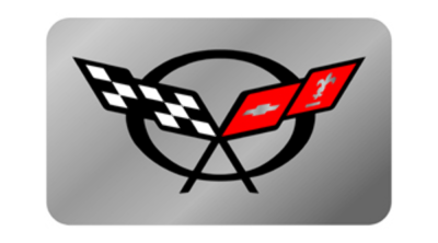 Eurosport Daytona - Eurosport Daytona 4100 Stainless Exhaust Enhancer Plate C5 Corvette Flag Logo